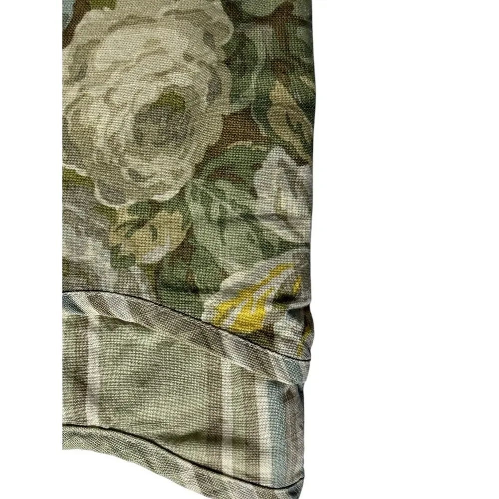 Set of 3 Waverly Spring Bling Window Valances Short Curtains Floral Print Green